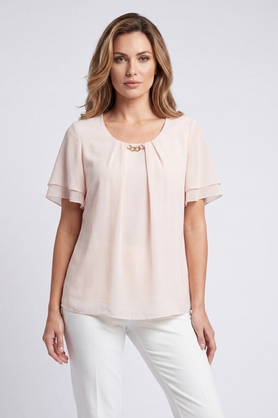 ΜΠΛΟΥΖΑ ΜΟΥΣΕΛΙΝΑ PINK(ΠΟΥΔΡΑ) ESTETICA