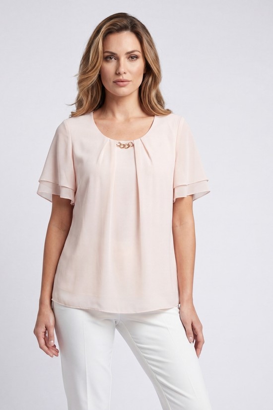 ΜΠΛΟΥΖΑ ΜΟΥΣΕΛΙΝΑ PINK(ΠΟΥΔΡΑ) ESTETICA