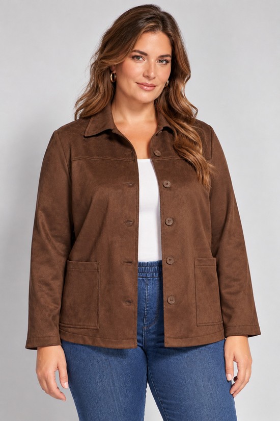 DINA SUEDE JACKET ΣΕ ΚΑΦΕ
