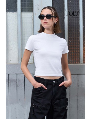 Γυναικείο Κροπ T-shirt 04811Lilia