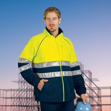 Μπουφάν ασφαλείας με fleece εσωτερικά400gr με ανακλαστικές ταινίες