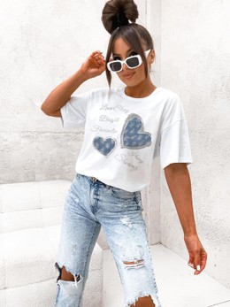 ΓΥΝΑΙΚΕΙΑ ΚΟΝΤΟΜΑΝΙΚΗ ΜΠΛΟΥΖΑ T-SHIRT ΜΕ ΣΤΑΜΠΑ ONE SIZE